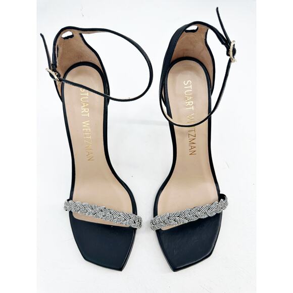 Stuart Weitzman Nudist Glam 100 High Shine Sandal 11 - Picture 5 of 6